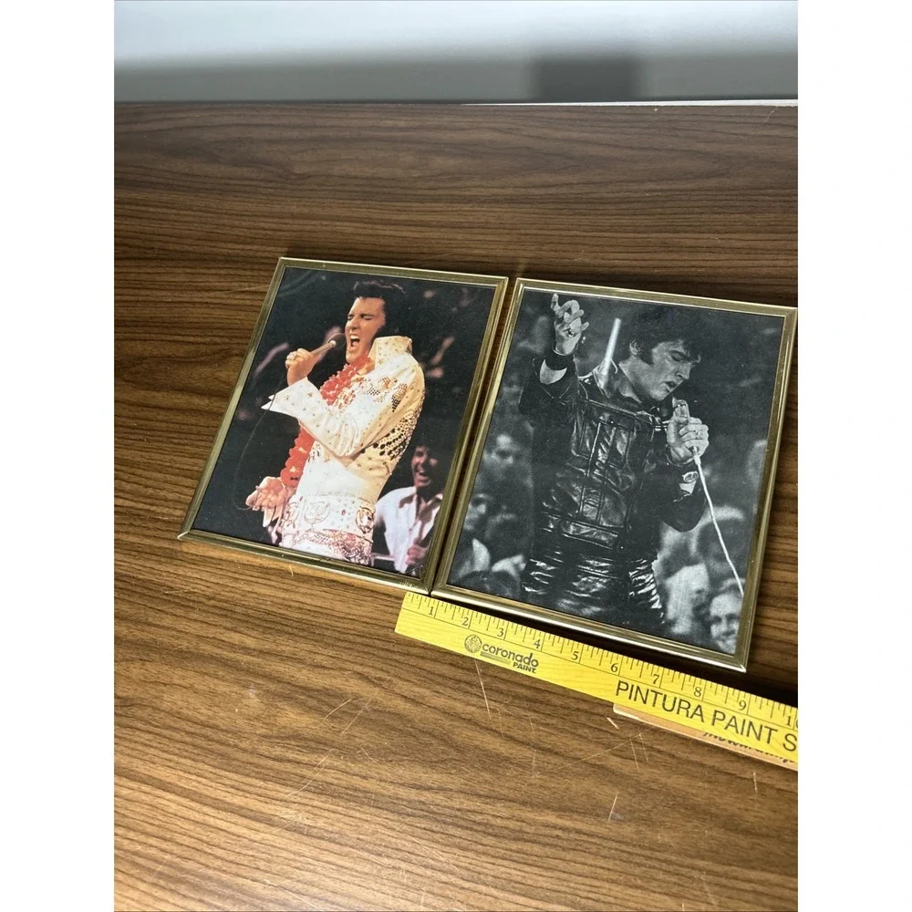 Vintage Elvis Presley Framed Portrait Collection Set Of 2 Music Memorabilia 8x10